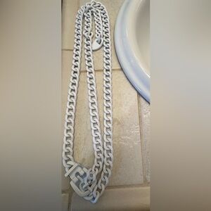 BAR By Alexa Rae Melania Clara White Chain Link Belt